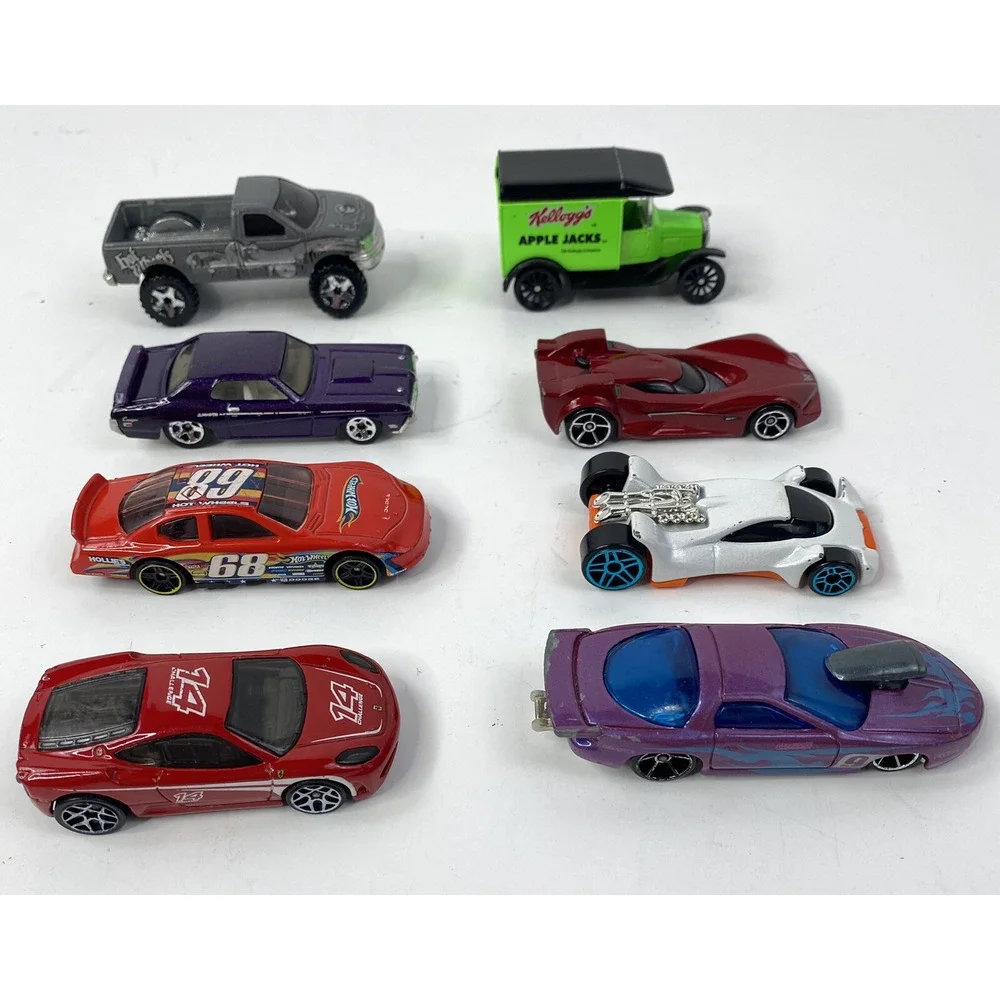Hot Wheels & Matchbox Loose Lot Of 8 Random Cars-Ferrari, Model T, F-150, Scoopa